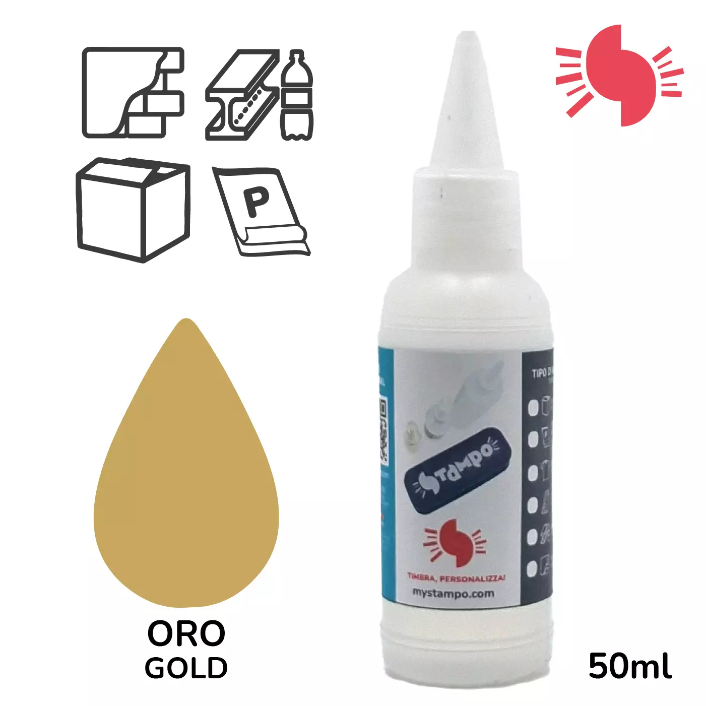 Inchiostro oro per finiture speciali